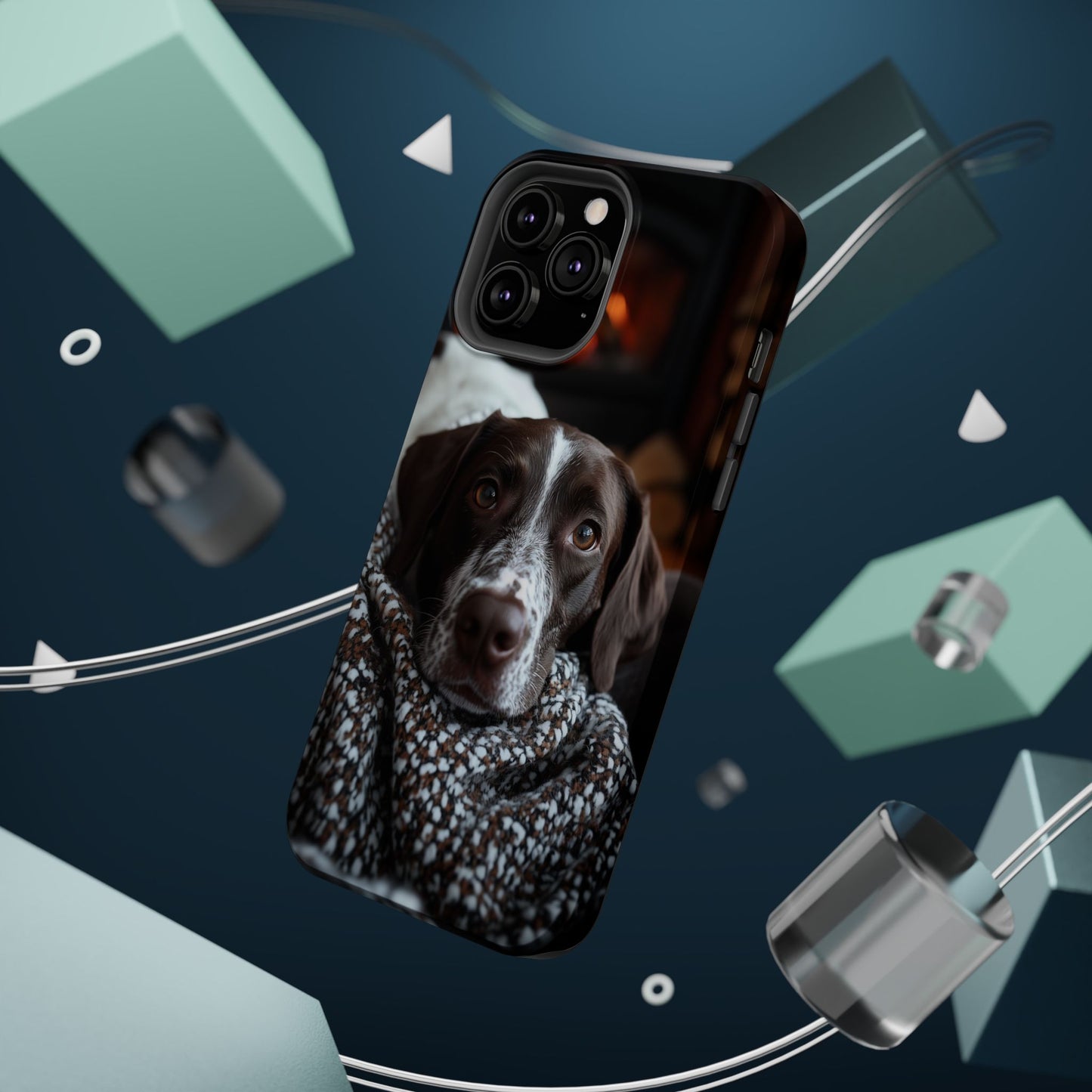 Majestic German Shorthaired Pointer MagSafe iPhone Case – Sunset Prairie Design