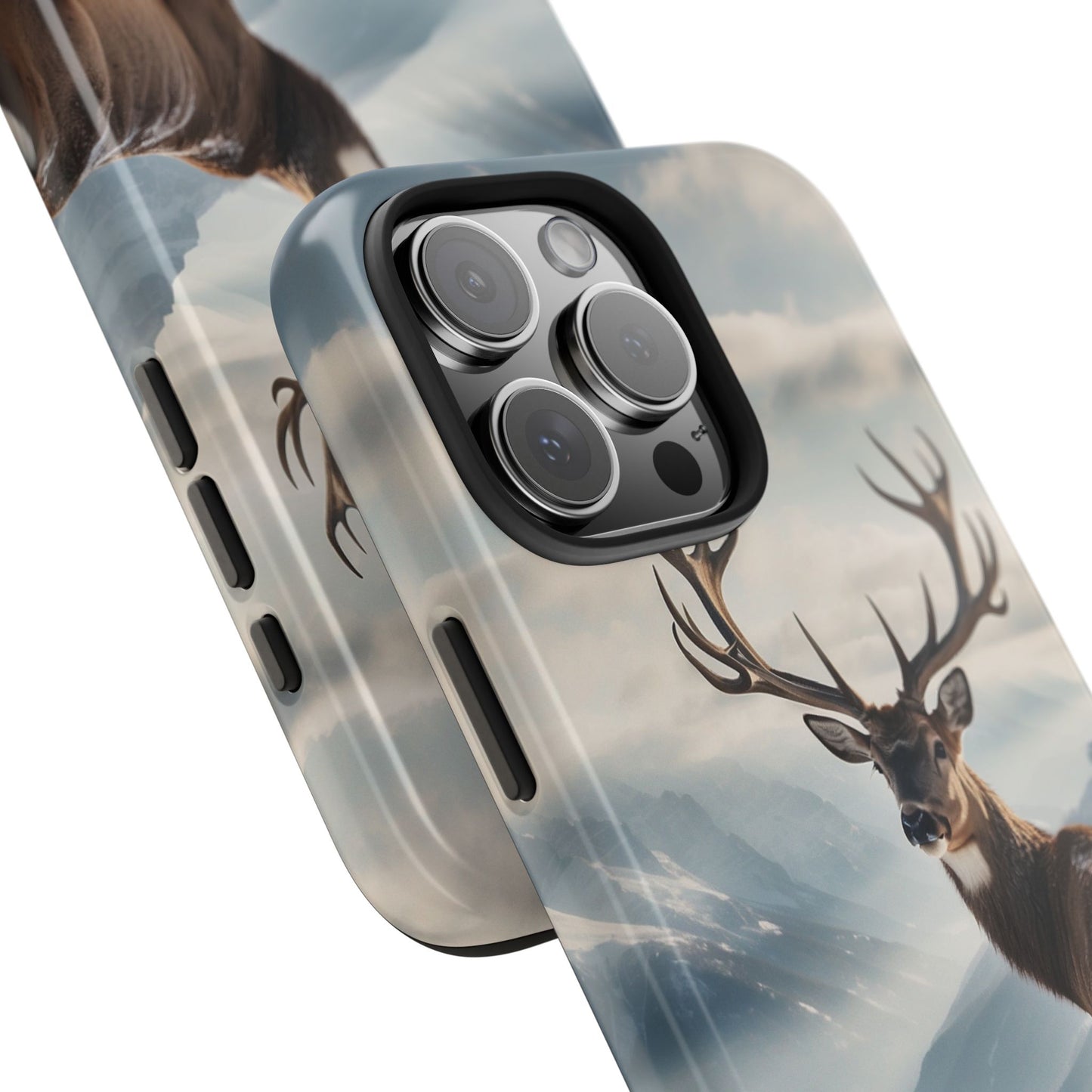 Alpine Majesty: Stag in Snow – iPhone Case