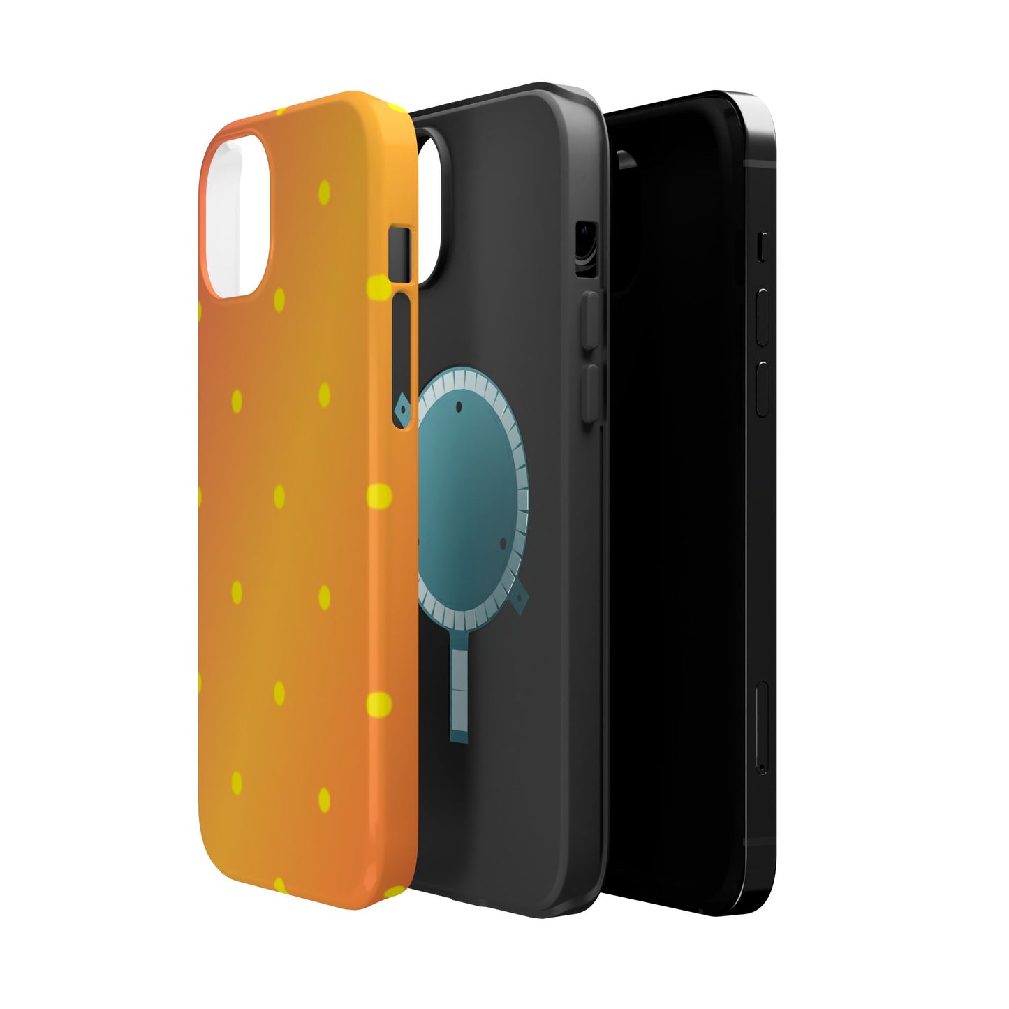 Sunset Gradient Polka Dots MagSafe iPhone Case – Shockproof, Matte Finish, Dual-Layer Protection