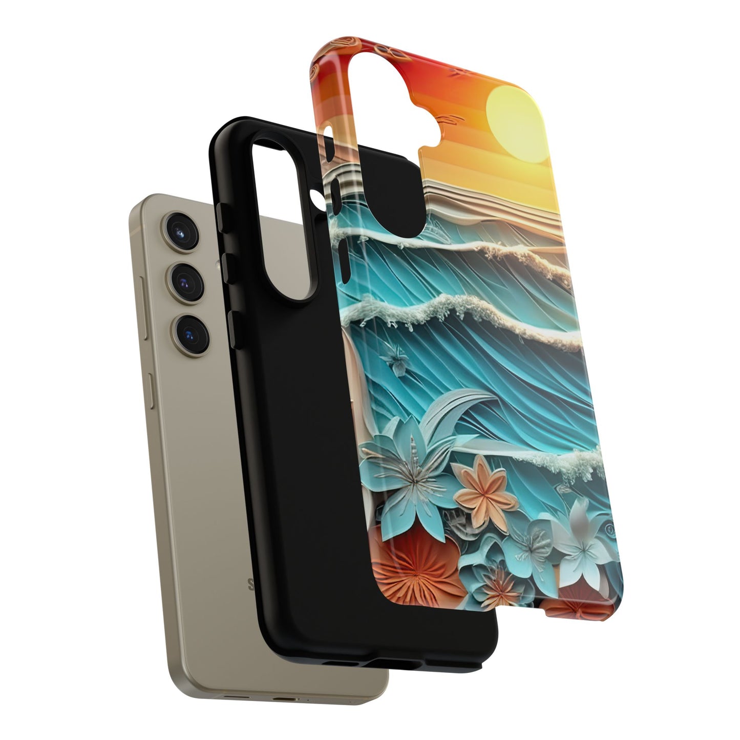 Tropical Sunset Paper Art Ocean – Samsung Galaxy Series Case