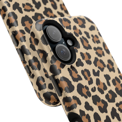 Wild Leopard Print Tough MagSafe iPhone Case – Bold Animal Pattern Design with Dual-Layer Protection