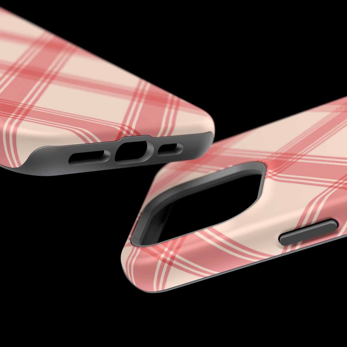 Soft Peachy Red Plaid MagSafe Case