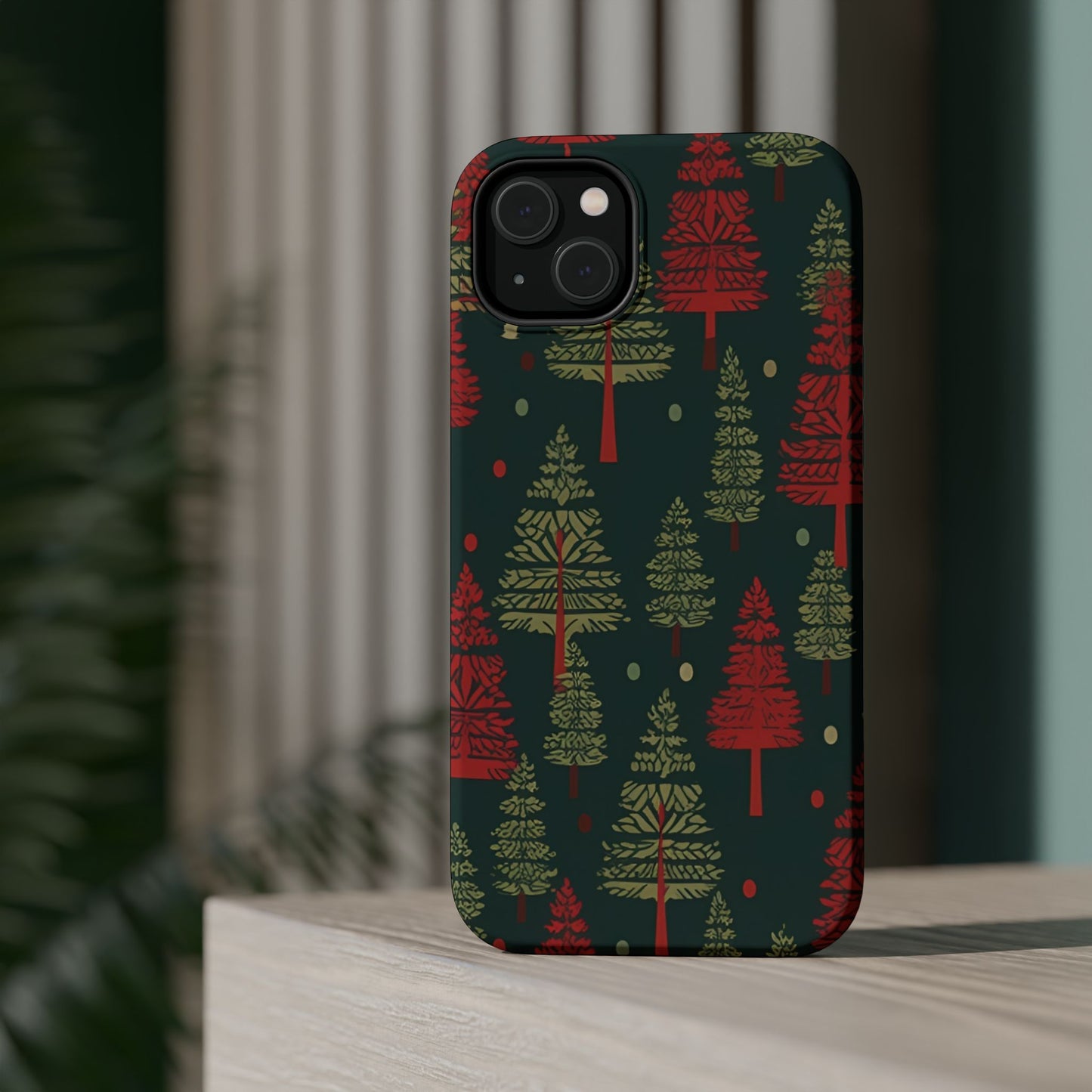 Retro Christmas Trees Pattern -  MagSafe iPhone Series Case