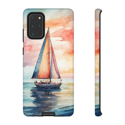 Sailboat Sunset Samsung Galaxy Case – Vibrant Watercolor Design