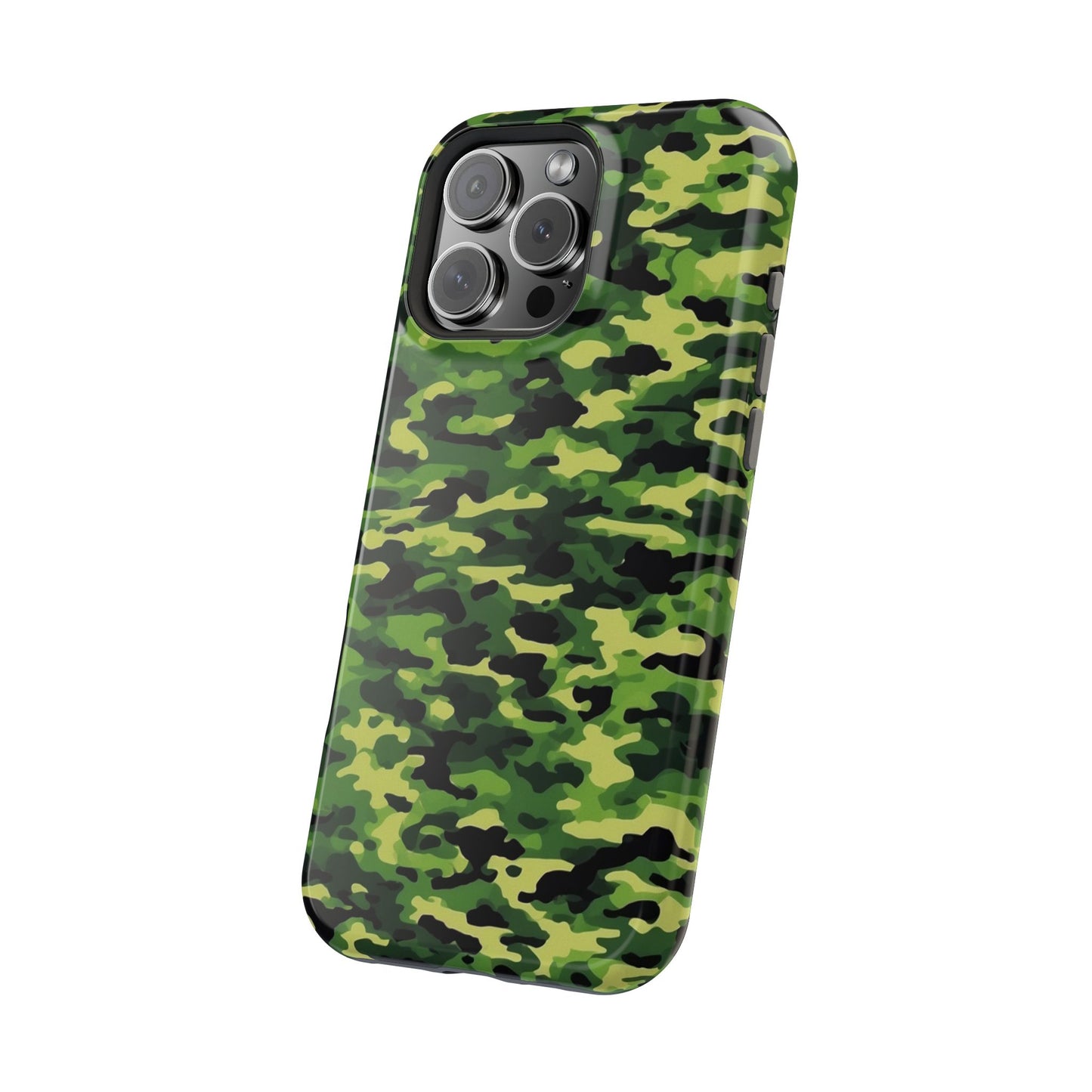 Green Woodland Camouflage – MagSafe iPhone Case, Slim and Shockproof