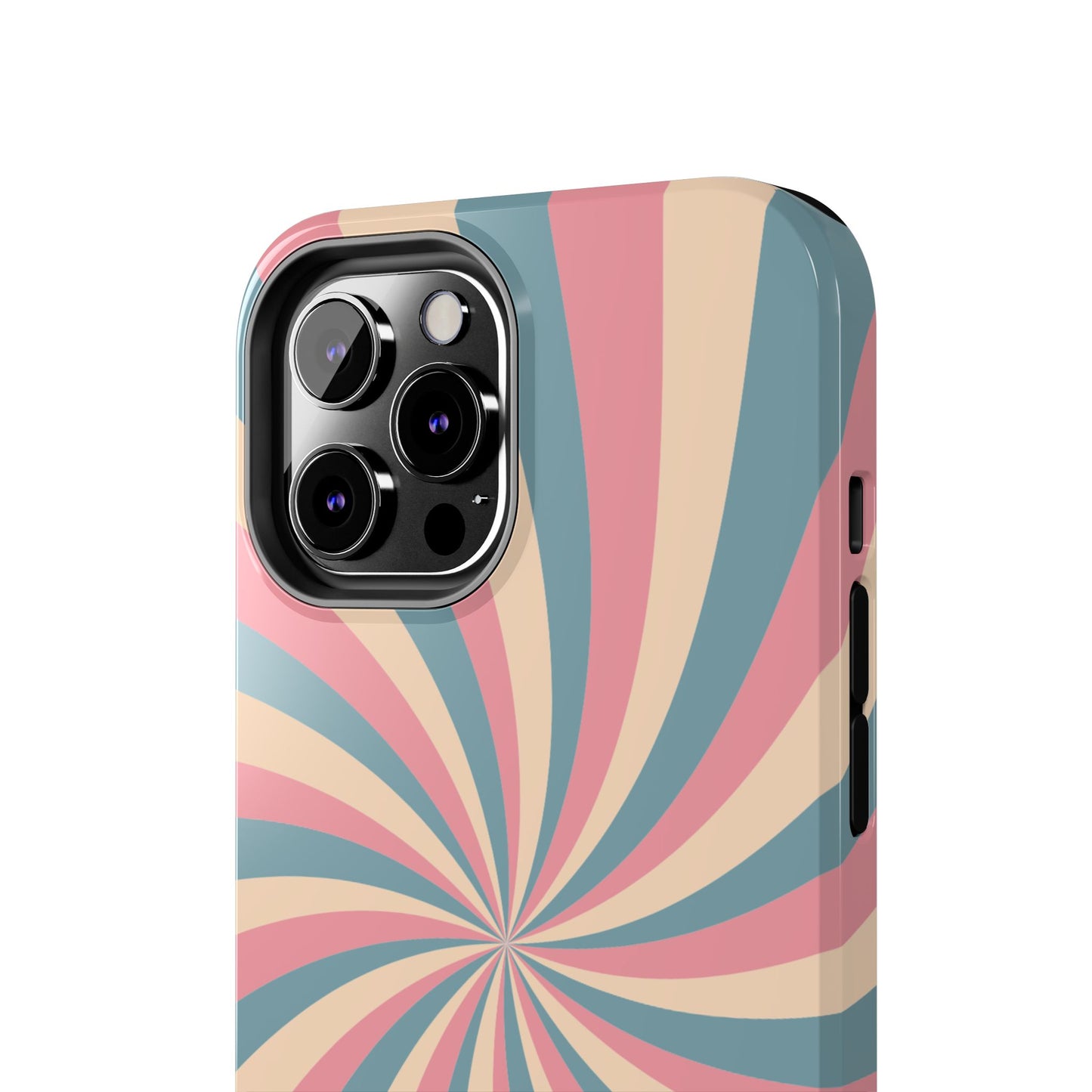 Vintage Pastel Swirl iPhone Case – Dual-Layer Protection with 70s-Inspired Design