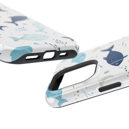 Oceanic Blue Fish Pattern - MagSafe iPhone Series Case