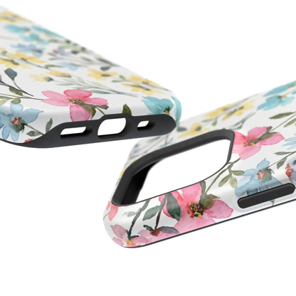 Watercolor Floral Bliss – MagSafe Case with Pastel Flower Design