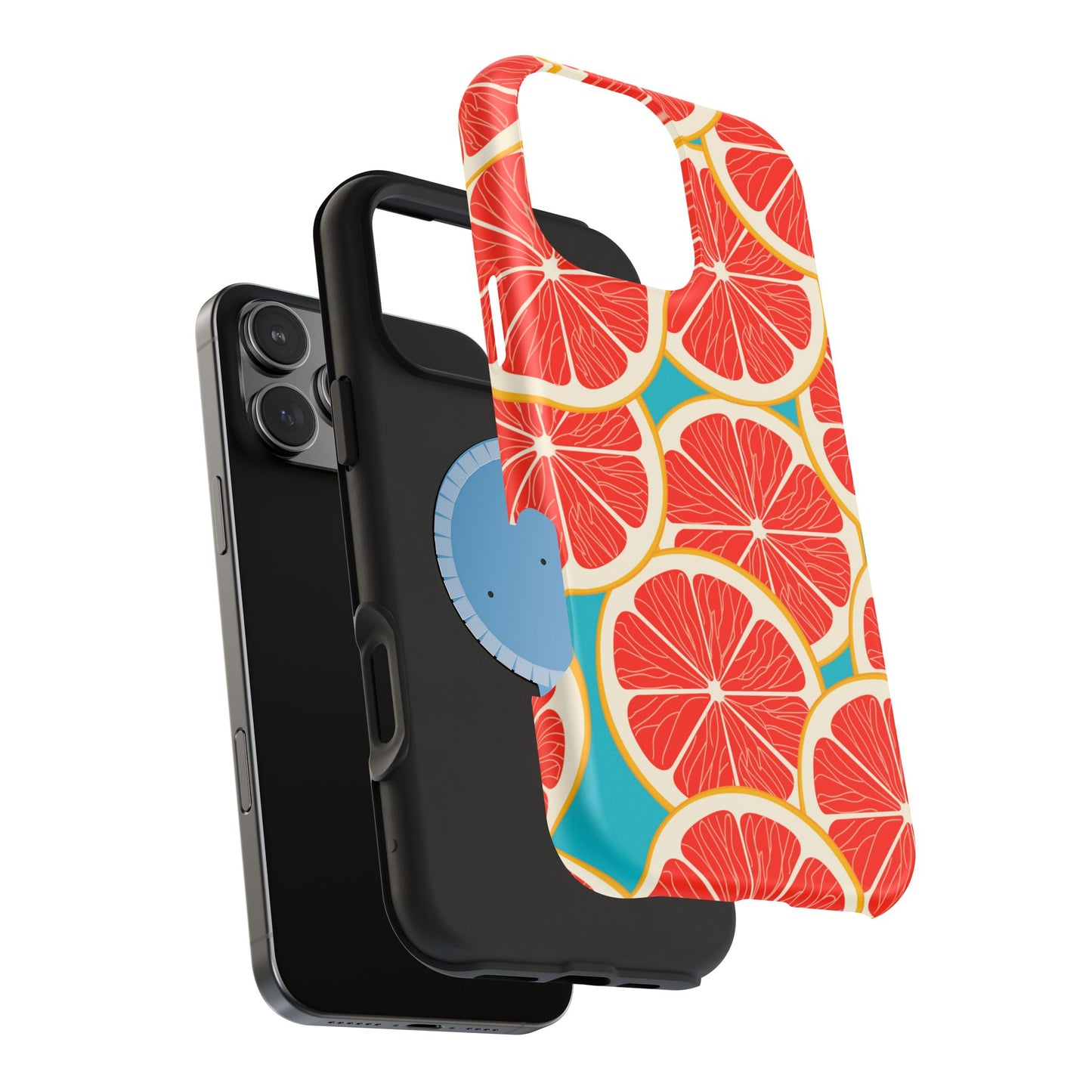 Ruby Grapefruit Pop Tough MagSafe iPhone Case – Vibrant Citrus Design, Shock-Resistant Protection