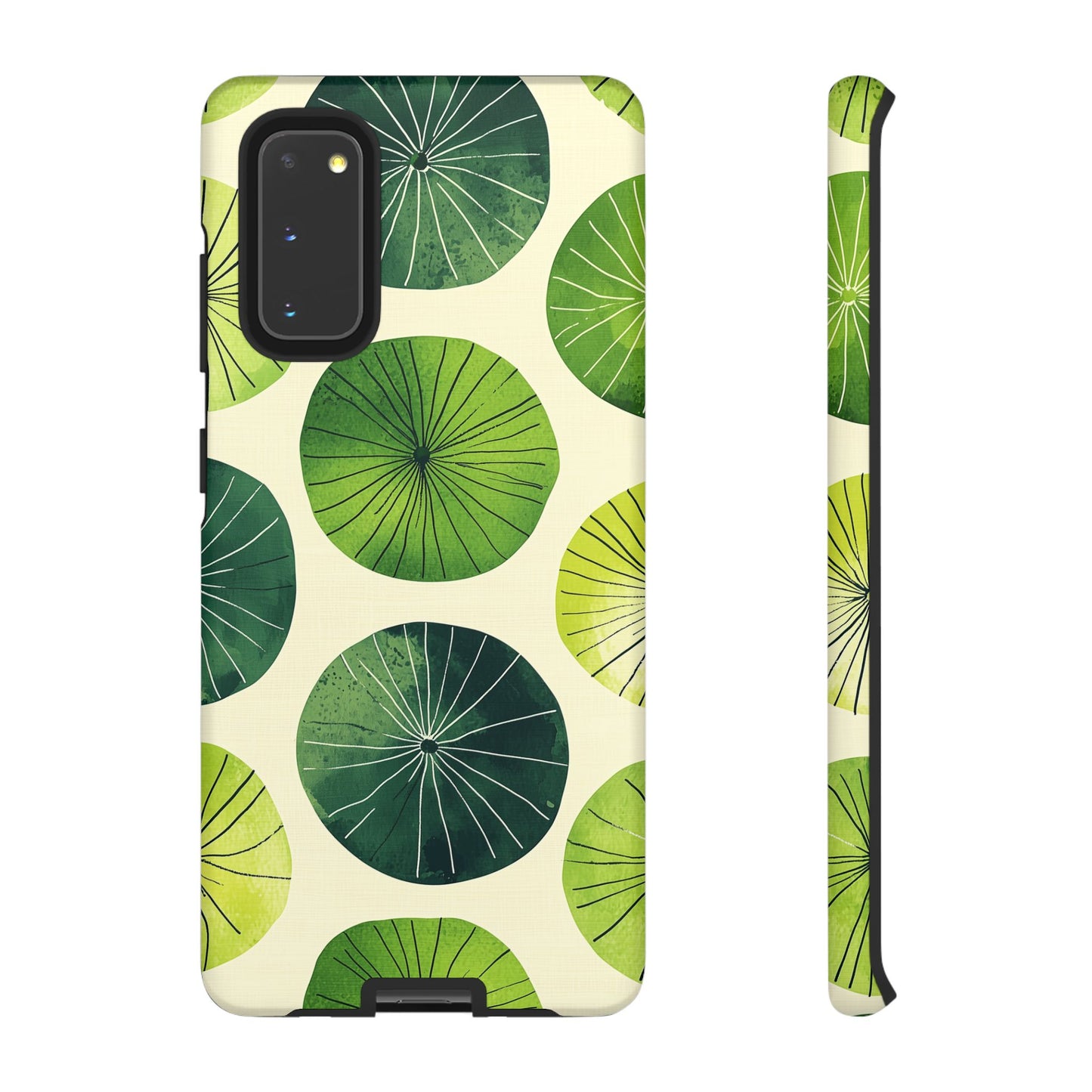 Watercolor Lily Pads Samsung Galaxy Case – Shockproof, Matte Finish, Dual-Layer Protection