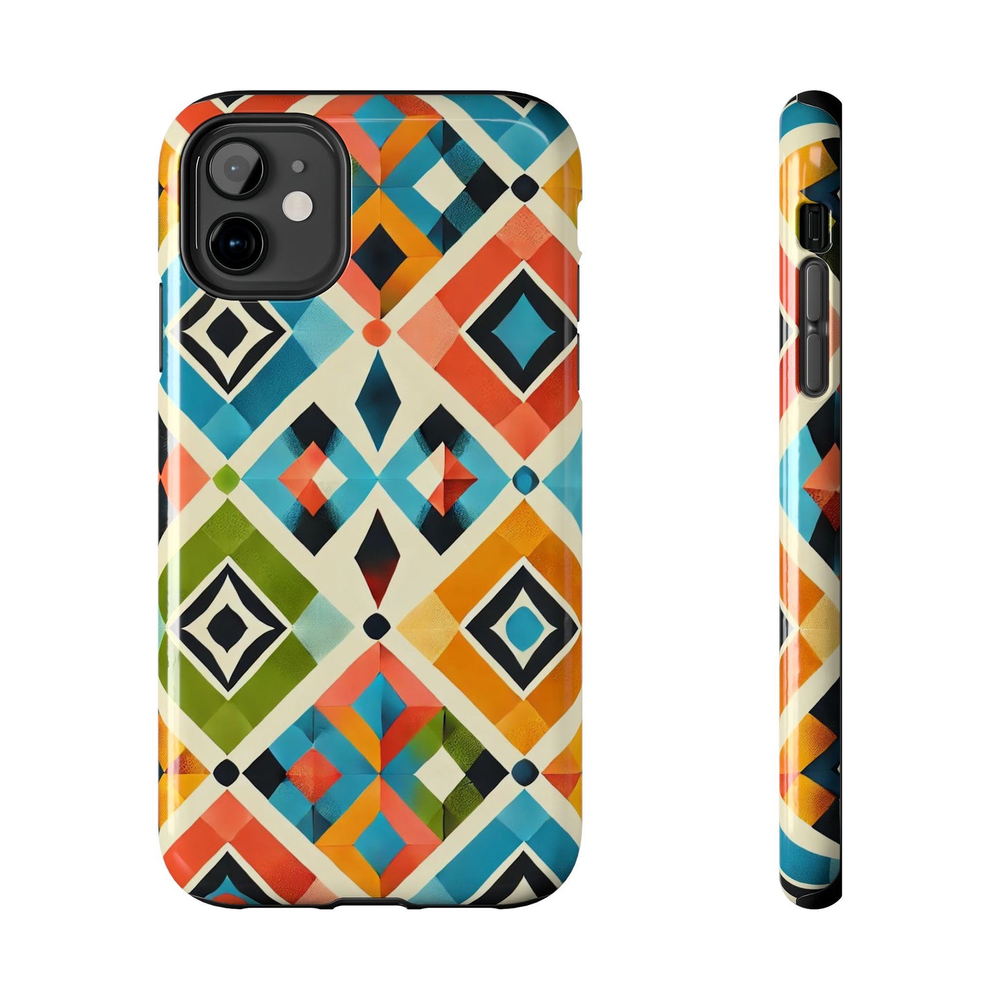 Harlequin Geometric iPhone Case - Vibrant Abstract Protective Cover