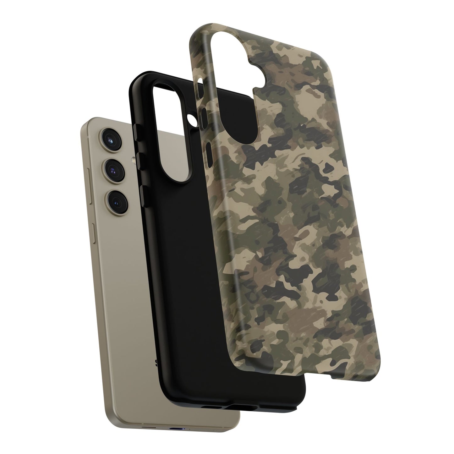 Classic Light Brown Camouflage – Premium Samsung Galaxy Case, Rugged and Stylish