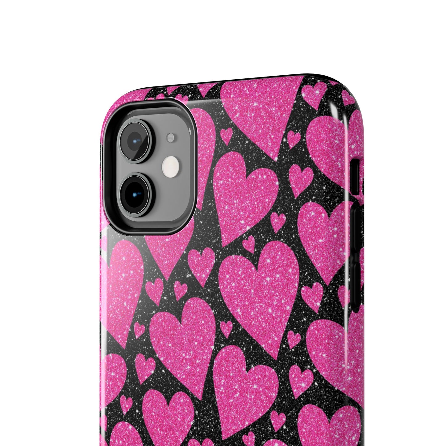 Glitter Hearts iPhone Case