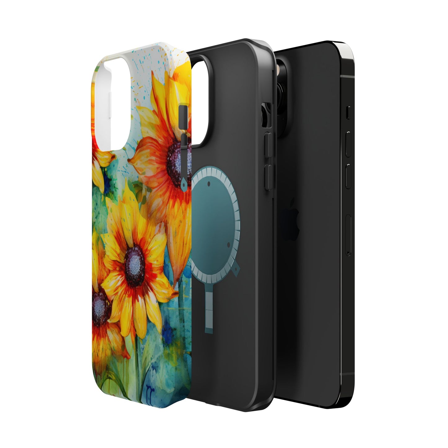 Watercolor Sunflower Splash - MagSafe iPhone Series Case