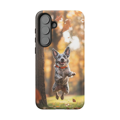 Energetic Blue Heeler Forest Pup Samsung Galaxy Case – Durable Outdoor-Inspired Design