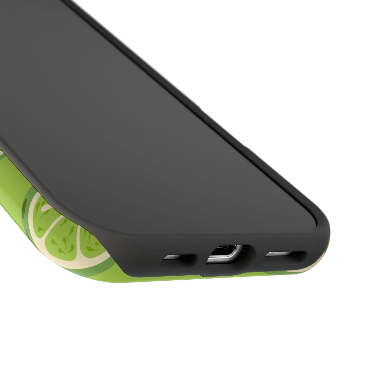 Zesty Lime Splash Tough MagSafe iPhone Case – Fresh Citrus Design, Dual-Layer Protection