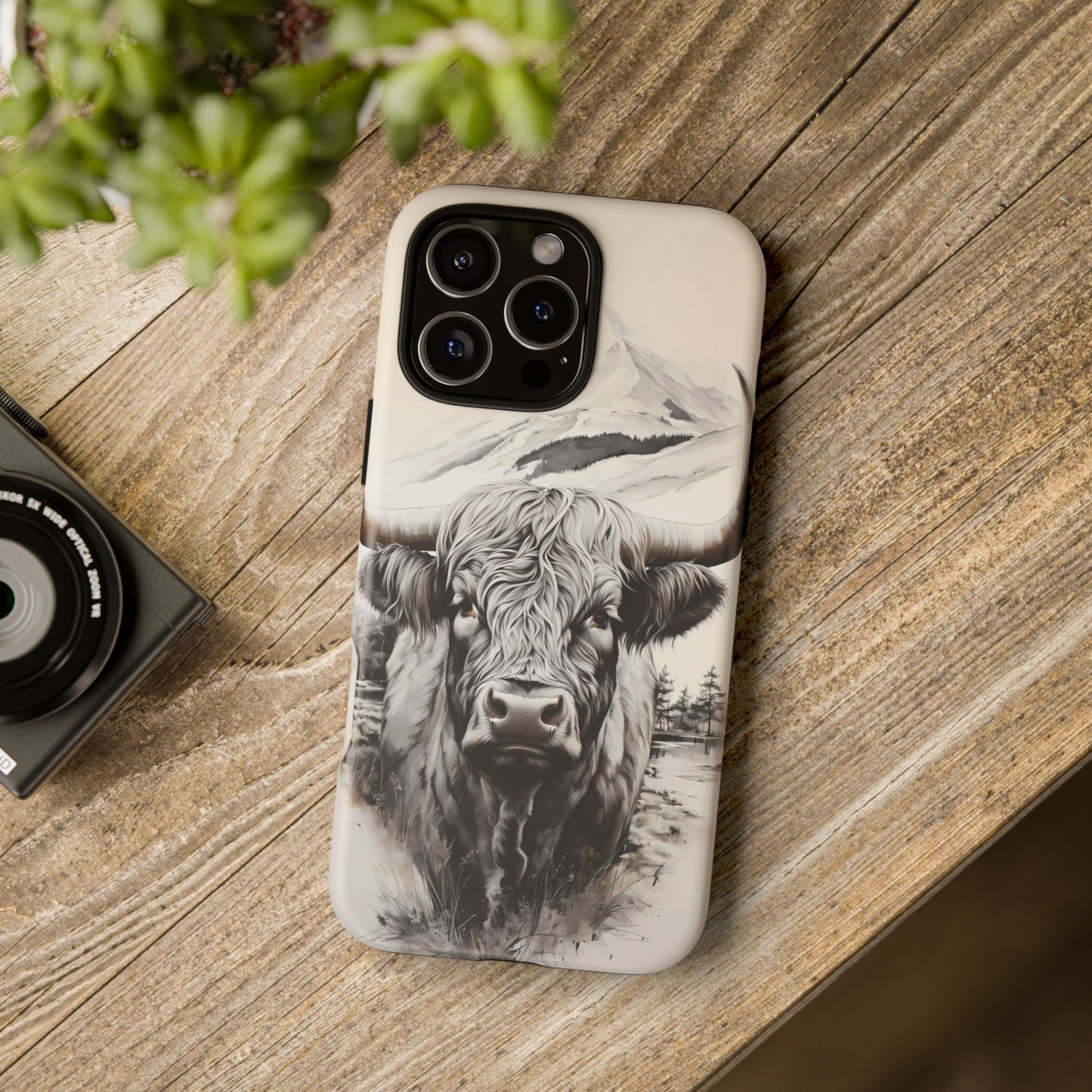 Western Highland Cow Case | Durable Farmhouse Design