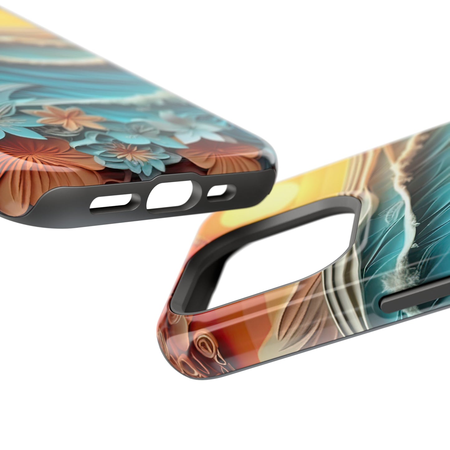 Tropical Sunset Paper Art Ocean – iPhone Series Case