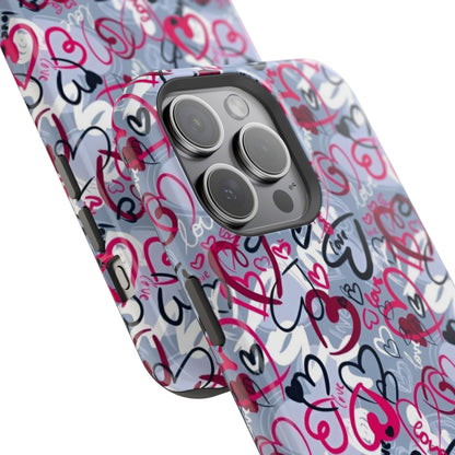 Graffiti Love Hearts MagSafe Case