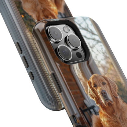 Golden Retriever on Porch - iPhone MagSafe Series Case