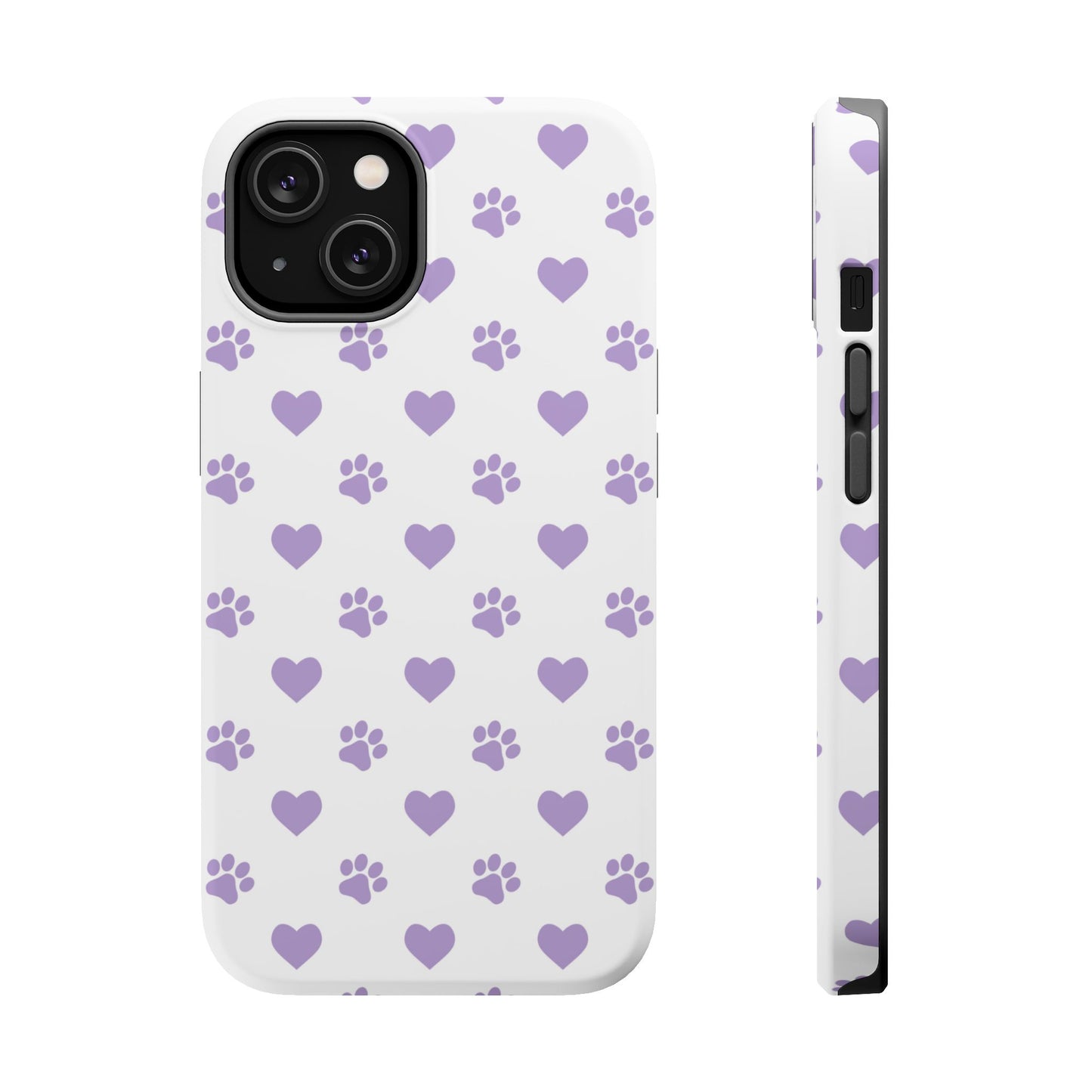 Paw Prints & Hearts – MagSafe iPhone Case with Adorable Pet-Lover Design