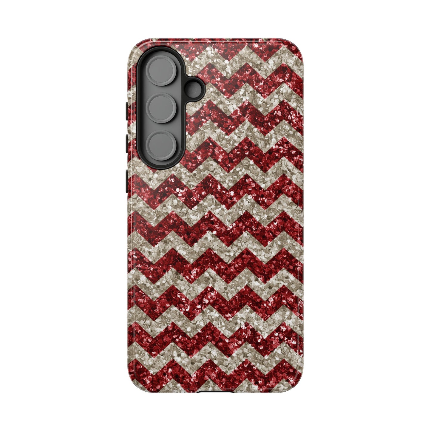 Copy of Sparkling Red & White Chevron – Glitter Illusion Samsung Galaxy Case