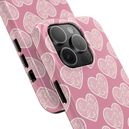 Soft Pink Hearts – iPhone Case