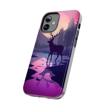 Twilight Elegance: Stag Reflection – iPhone Case