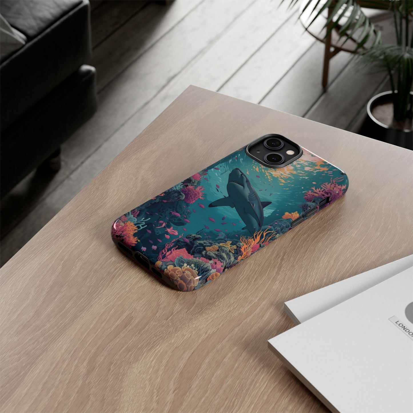 Ocean Shark Coral Reef iPhone Case