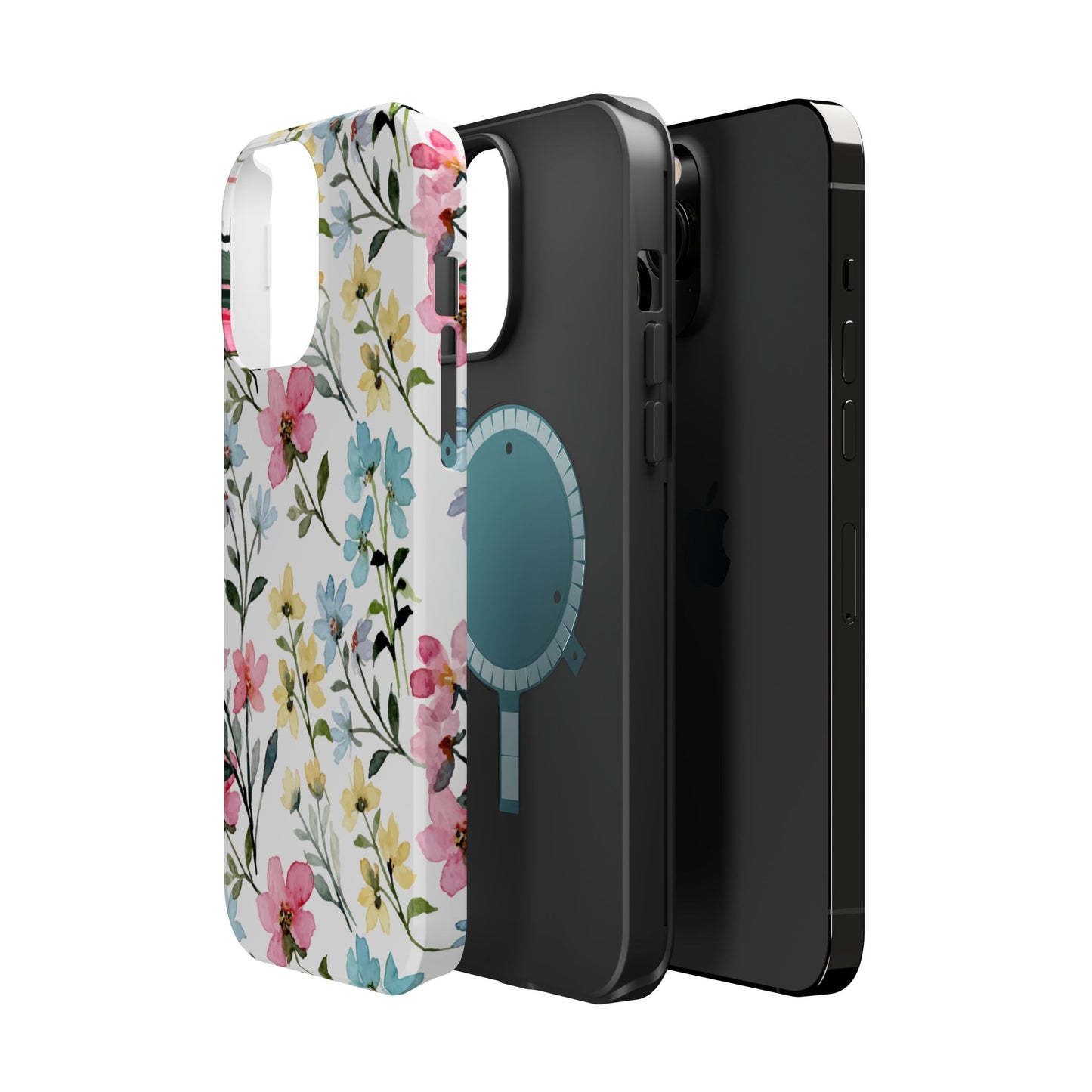 Watercolor Floral Bliss – MagSafe Case with Pastel Flower Design