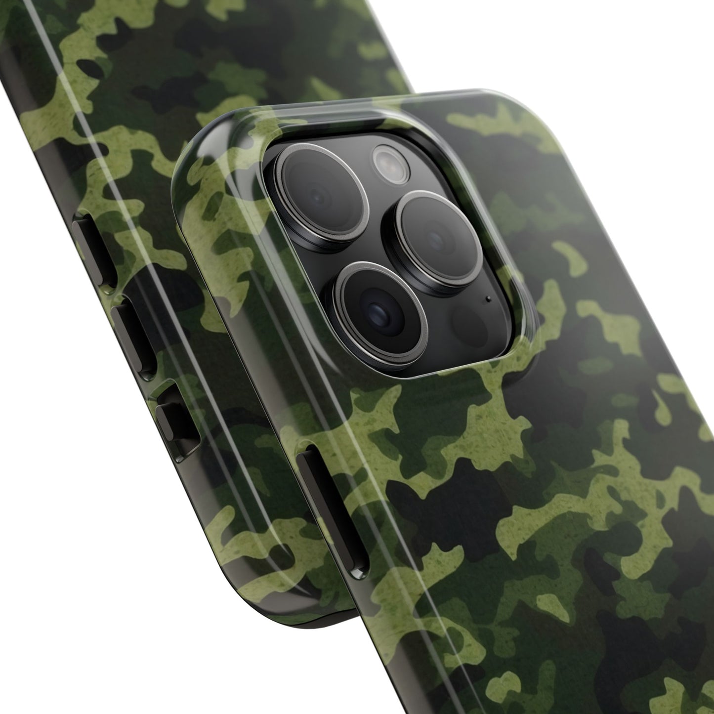 Dark Green Camouflage – iPhone Case, Rugged and Slim Design