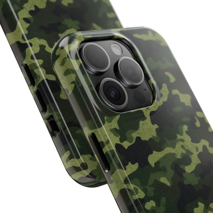 Dark Green Camouflage – iPhone Case, Rugged and Slim Design