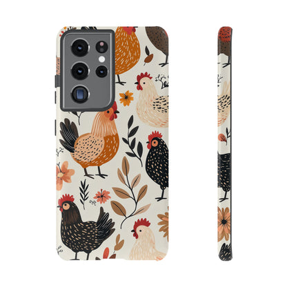 Samsung Galaxy Case: Cluckin' Vintage – Chickens & Leaves