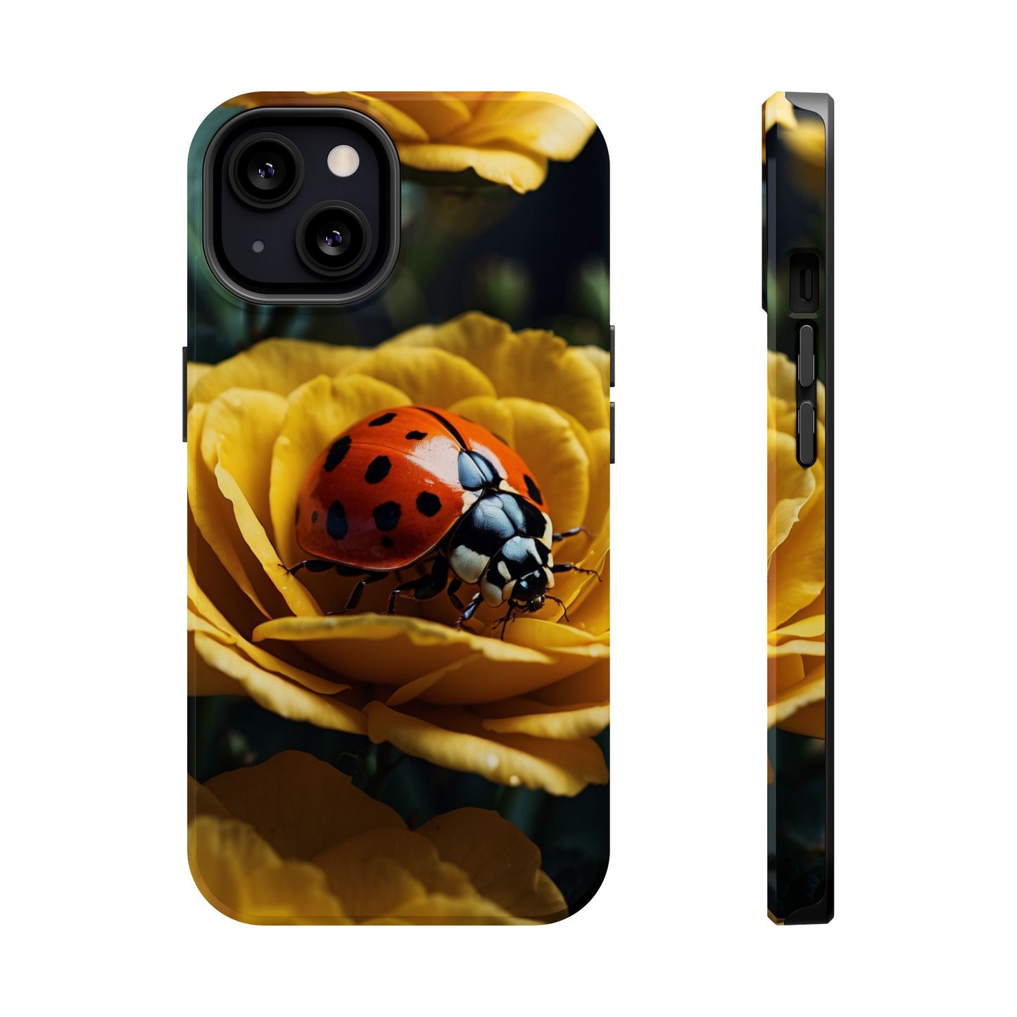 MagSafe iPhone Case: Ladybug on Yellow Petals