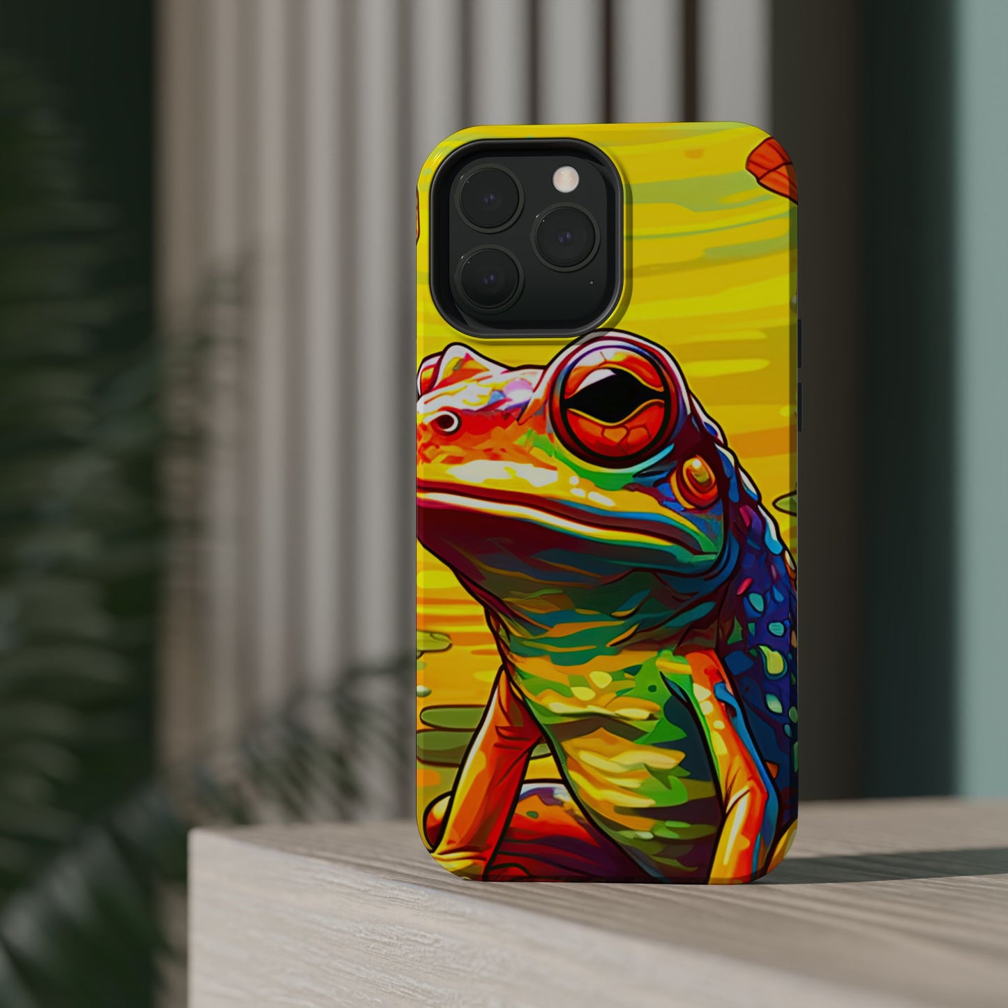 Vibrant Rainbow Frog Design – MagSafe iPhone Case