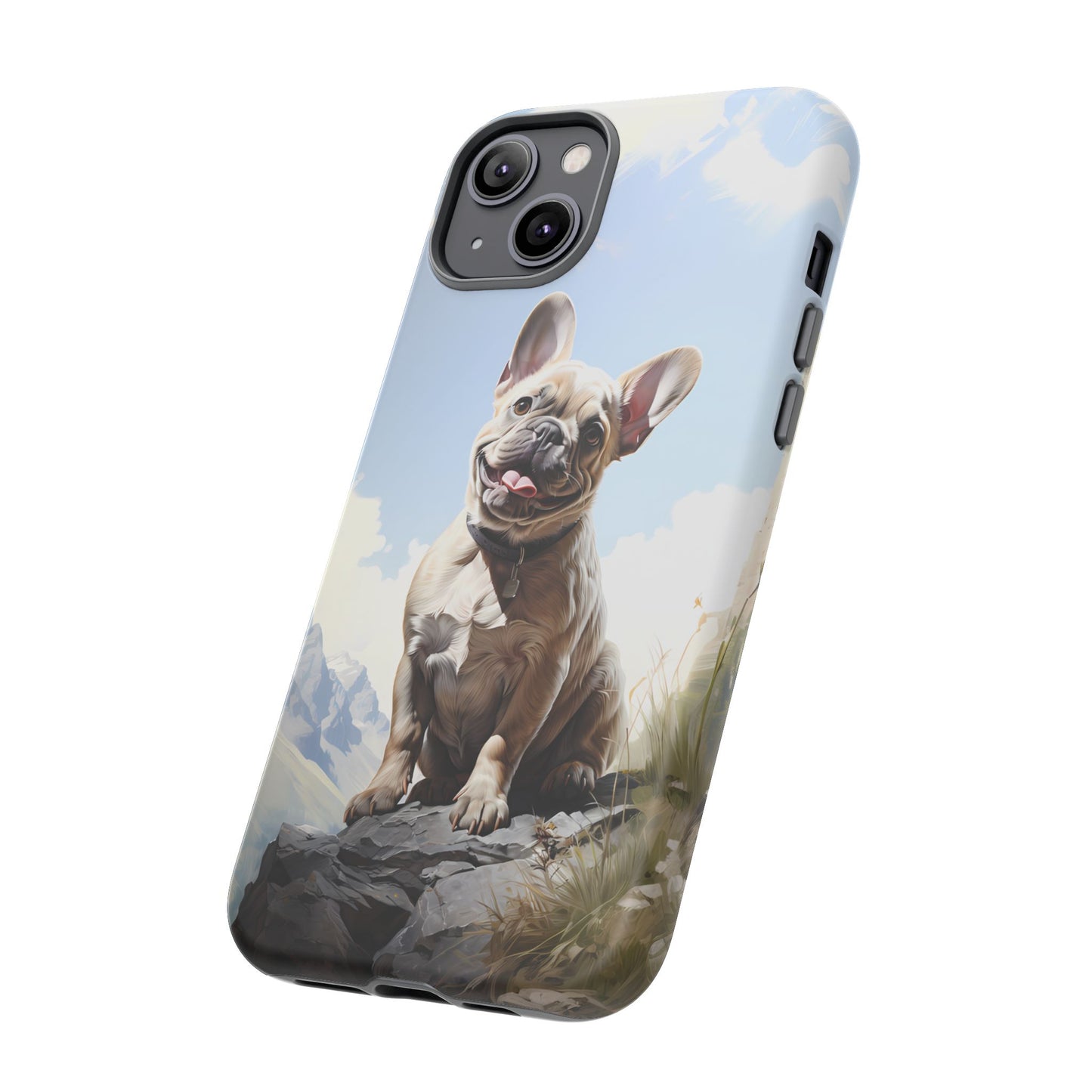 Frenchie iPhone Samsung Galaxy Phone Case! French Bull Dog Standing Proudly. Extremely Tough & Durable With Dual Layer Protection.