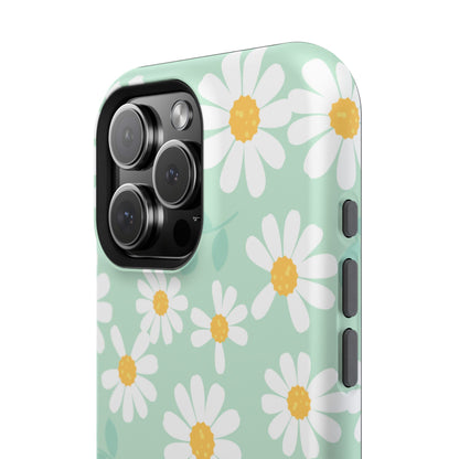 Charming Daisy Floral Tough MagSafe iPhone Case – Spring Pastel Design, Shockproof & Slim