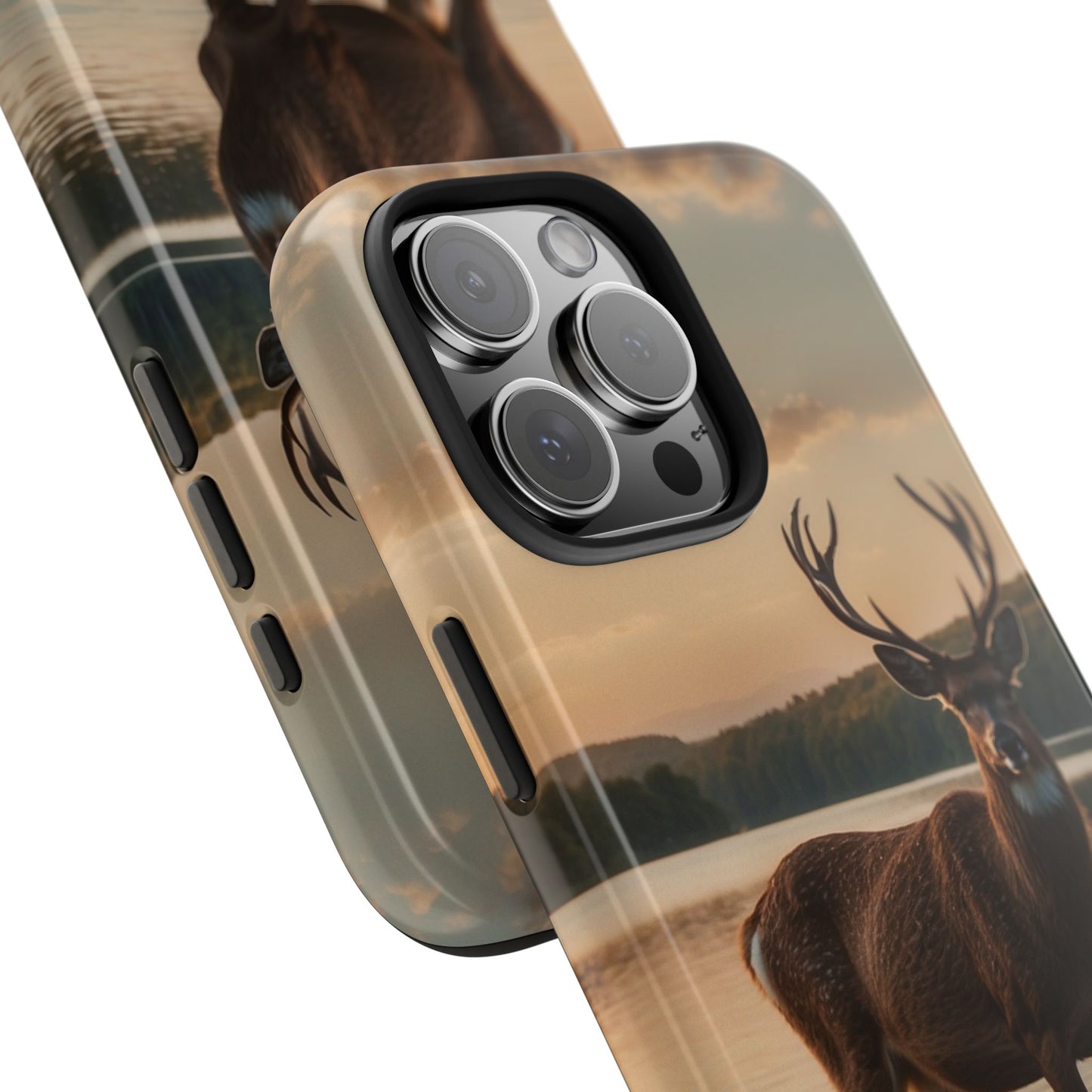 Majestic Stag at Sunset – iPhone Case