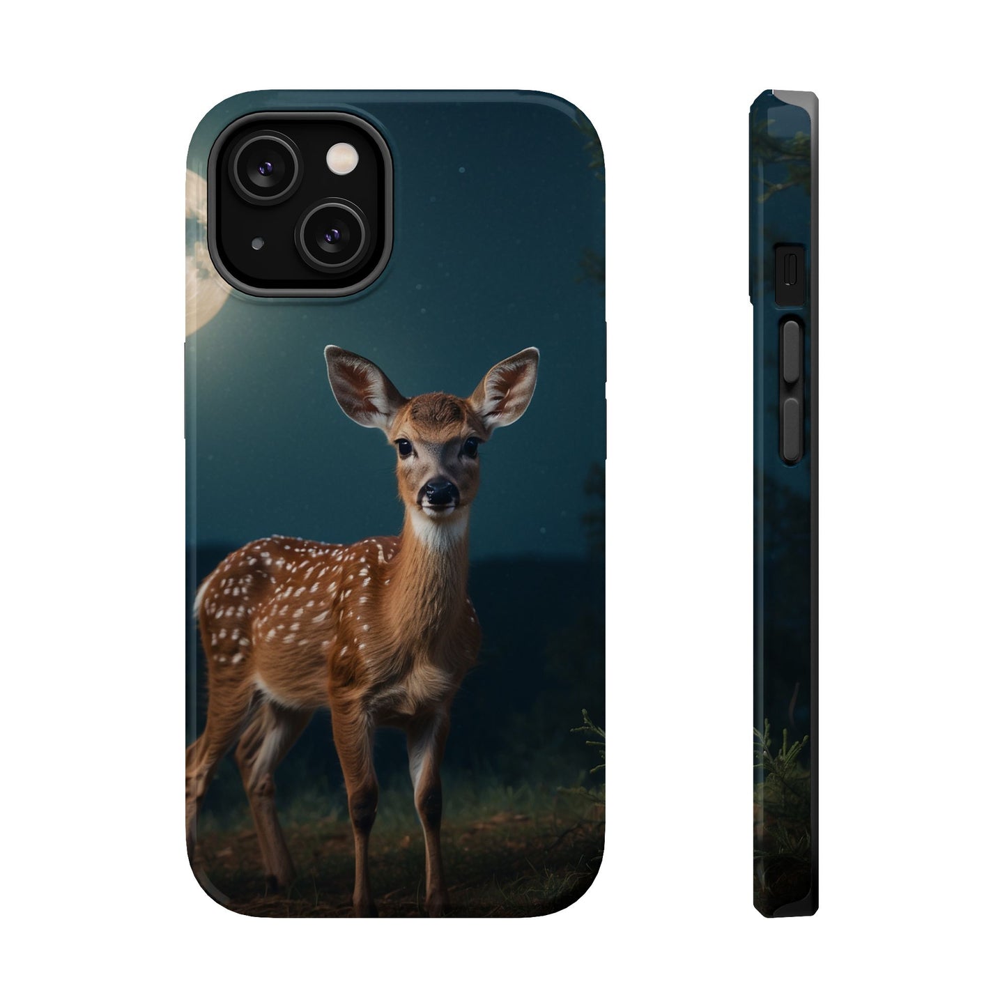 MagSafe-Compatible iPhone Case – Mystic Fawn Under the Moonlit Sky