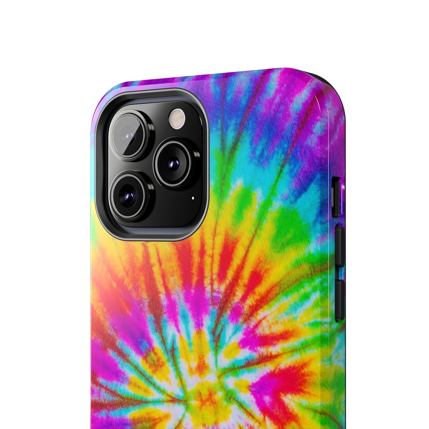 Rainbow Spiral Tie-Dye iPhone Case – Bright & Retro Design