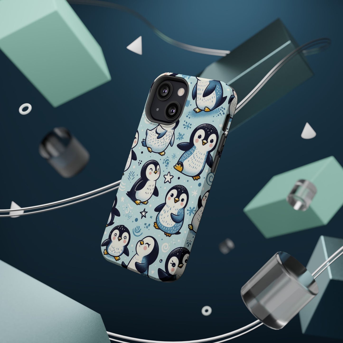 Cute Penguin Parade iPhone Case