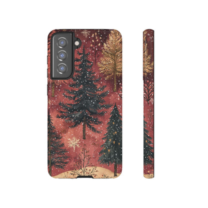 Rustic Red Winter Forest - Samsung Galaxy Series Case