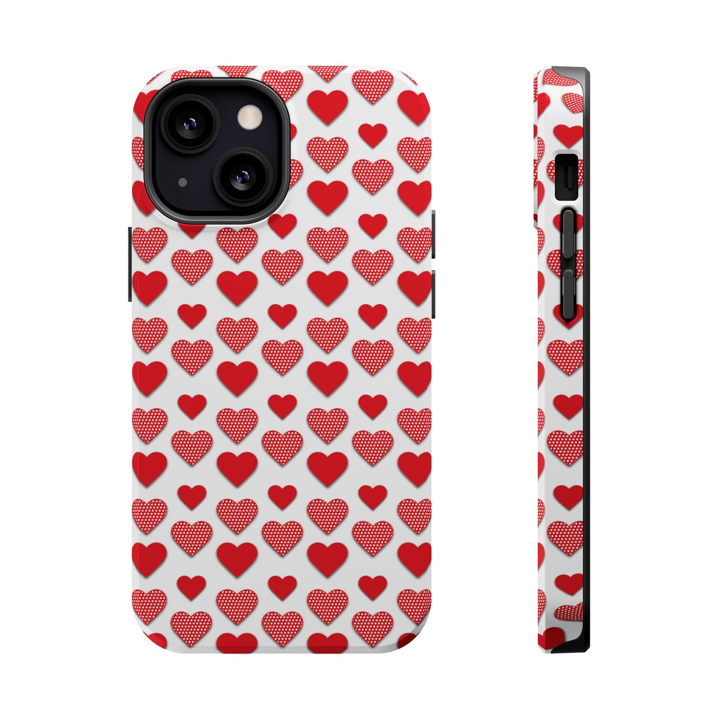 Red & Polka Dot Hearts MagSafe Case