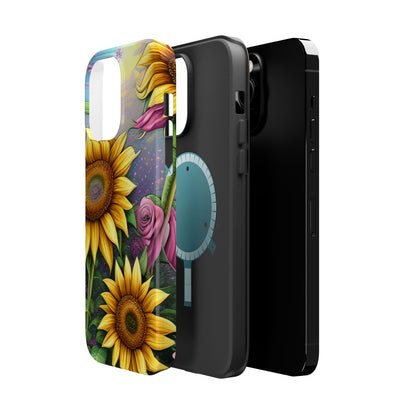 Whimsical Sunflower & Rose Garden - MagSafe iPhone Series Case