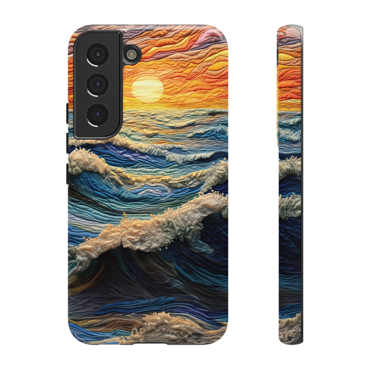 Textured Ocean Sunset Waves – Samsung Galaxy Series Case