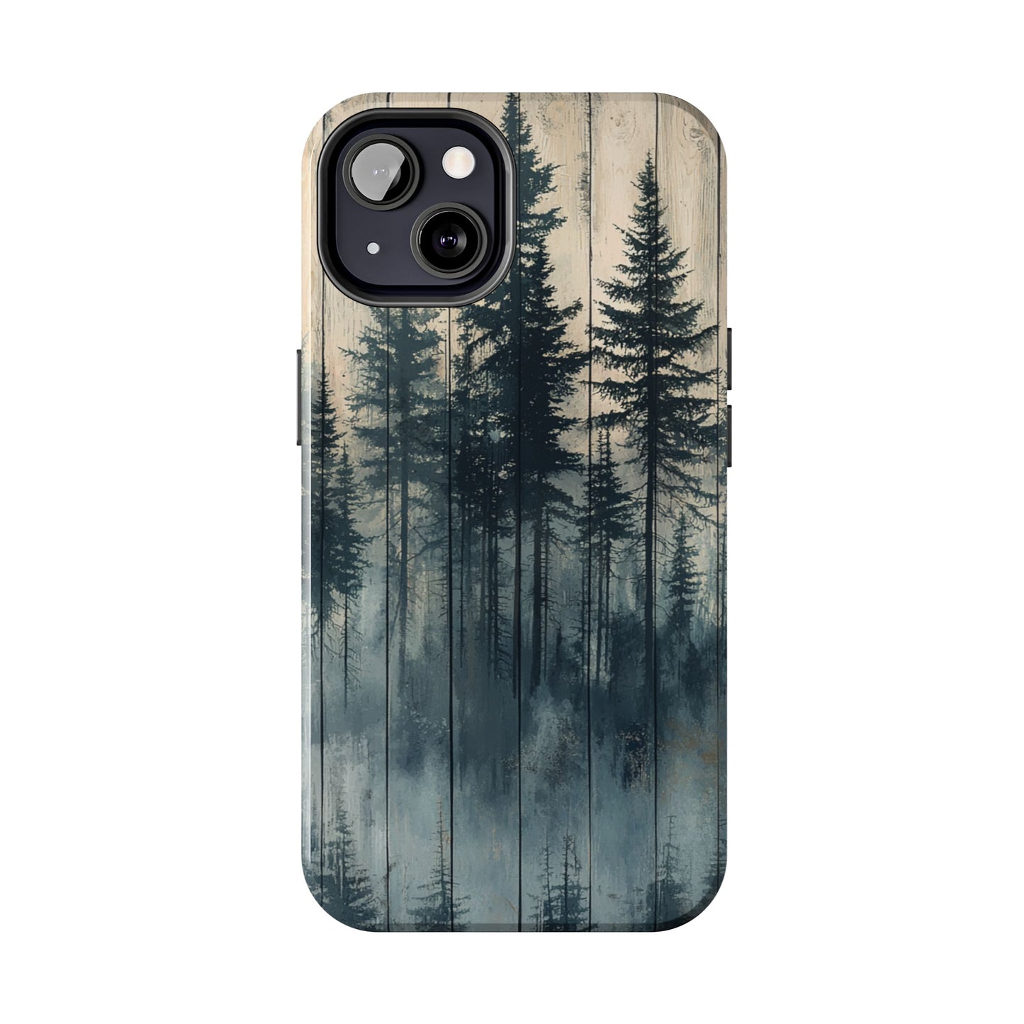 Misty Forest iPhone Case - Rustic Nature-Inspired Protective Cover