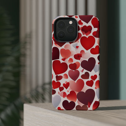 MagSafe Case: Romantic Red Heart Gradient Case