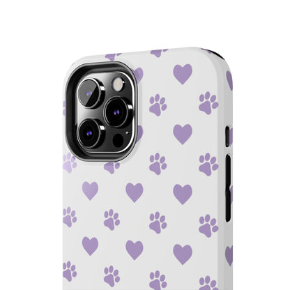 Paw Prints & Hearts – Cute and Durable iPhone Case for Animal Lovers