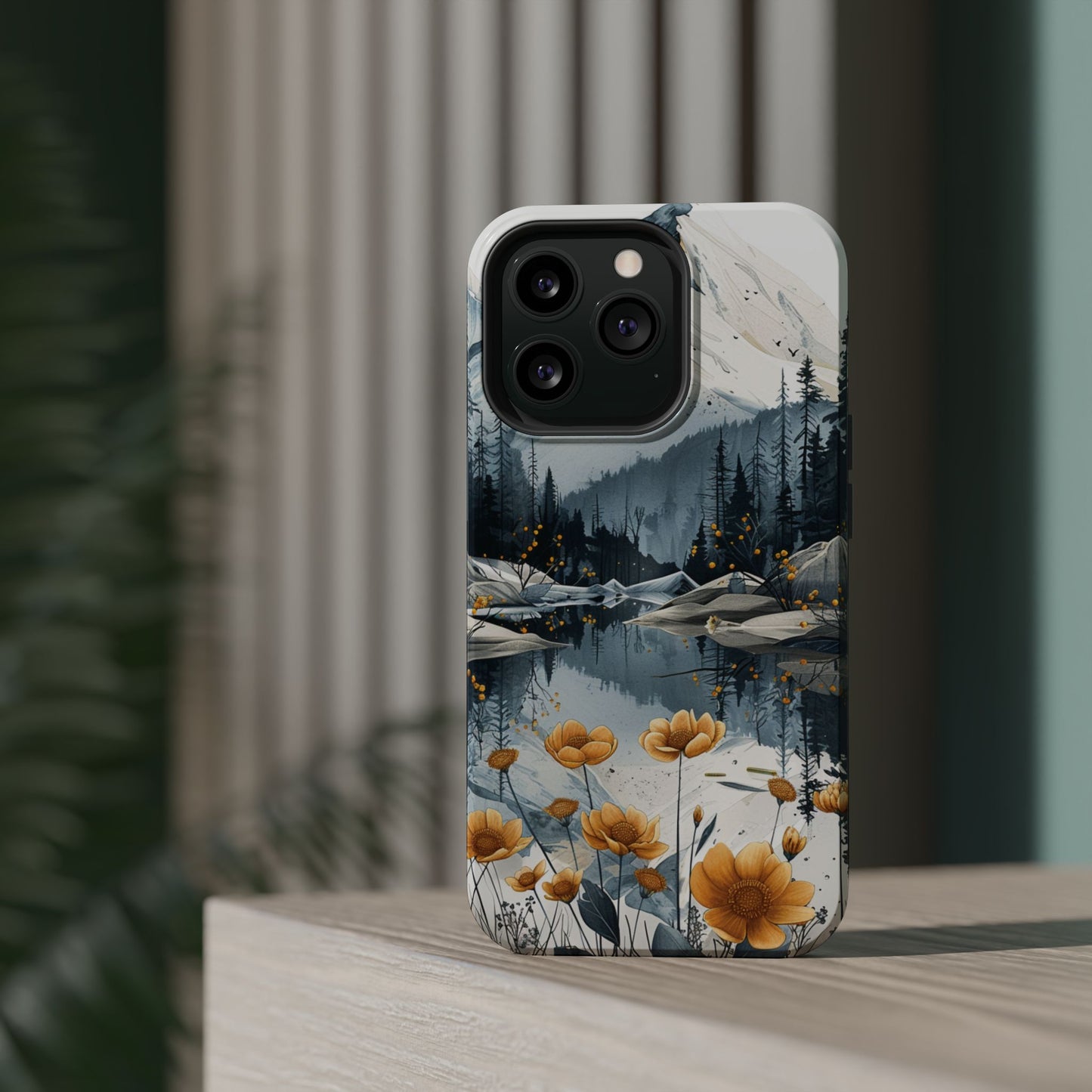 Silver Alpine Wildflower iPhone Case