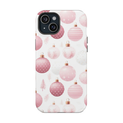 MagSafe iPhone Case: Merry in Pink – Christmas Balls